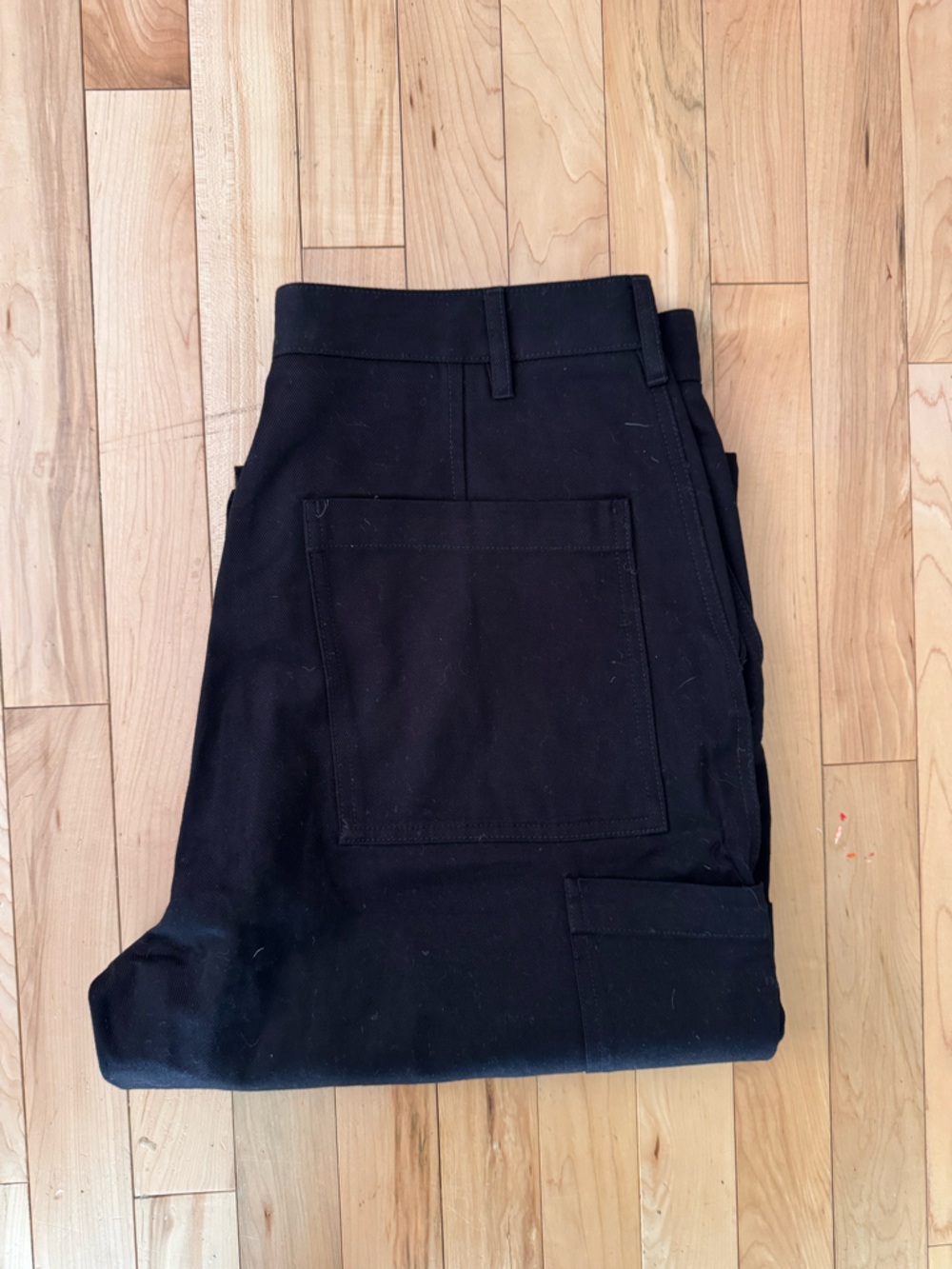 KOTN Black Cargo Work Pants with Patch Pocket